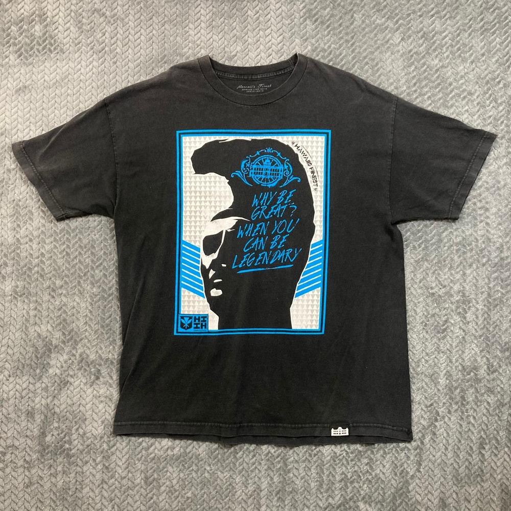 Hawaiis Finest T Shirt Mens XL Spring Line 2016 Black Graphic Faded Streetwear
